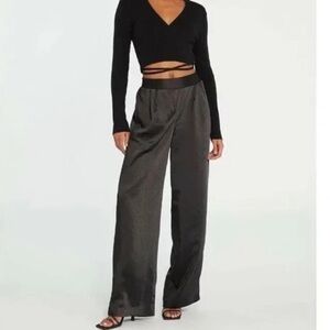 Sanctuary Margot Satin Pull-On Wide Legs Pants